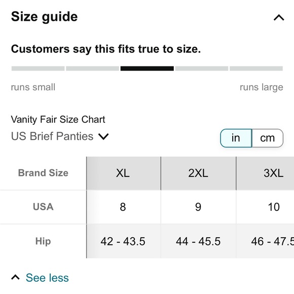 NEW Vanity Fair Women's True Comfort Cotton Stretch 5 Pack Hipster Panties - Picture 2 of 4